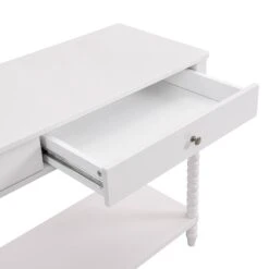 Aldwinke Beige Bobbin 2 Drawer Large Console Table -FINZ Furniture Shop BSD 098 BEIGE detail1