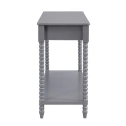 Aldwinke Dark Grey Bobbin 2 Drawer Large Console Table 18 Aldwinke Dark Grey Bobbin 2 Drawer Large Console Table -FINZ Furniture Shop BSD 098 DARKGREY WB4