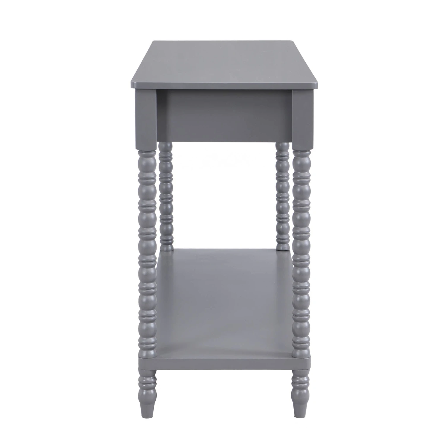 Aldwinke Dark Grey Bobbin 2 Drawer Large Console Table 9 Aldwinke Dark Grey Bobbin 2 Drawer Large Console Table - Image 7