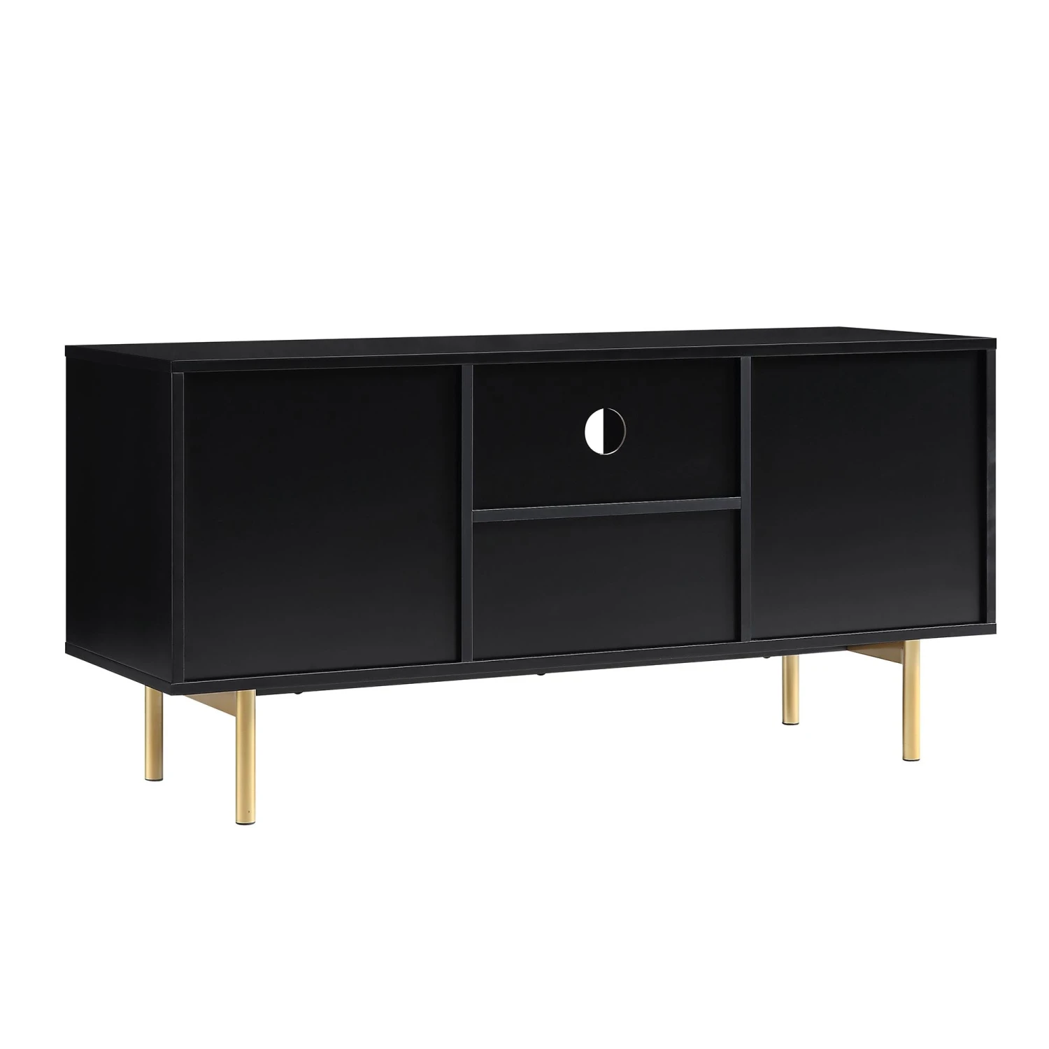 Richmond Ridged 120cm Wide TV Media Unit, Matte Black 10 Richmond Ridged 120cm Wide TV Media Unit, Matte Black - Image 8