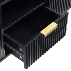 Richmond Ridged 120cm Wide TV Media Unit, Matte Black 24 Richmond Ridged 120cm Wide TV Media Unit, Matte Black -FINZ Furniture Shop BSD 106 BLACK detail2
