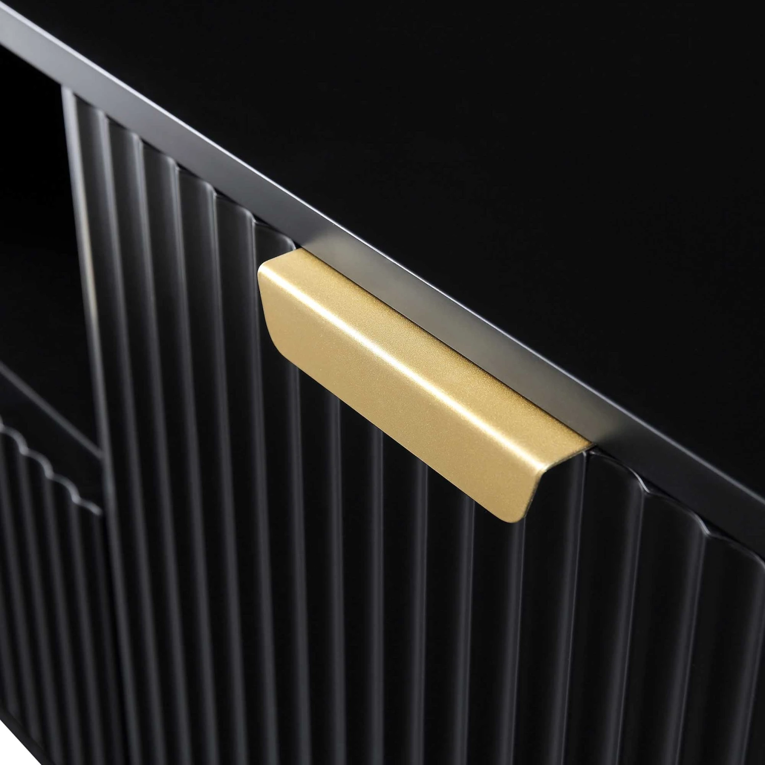 Richmond Ridged 120cm Wide TV Media Unit, Matte Black 12 Richmond Ridged 120cm Wide TV Media Unit, Matte Black - Image 10