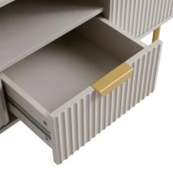 Richmond Ridged 120cm Wide TV Media Unit, Matte Taupe 25 Richmond Ridged 120cm Wide TV Media Unit, Matte Taupe -FINZ Furniture Shop BSD 106 TAUPE detail3