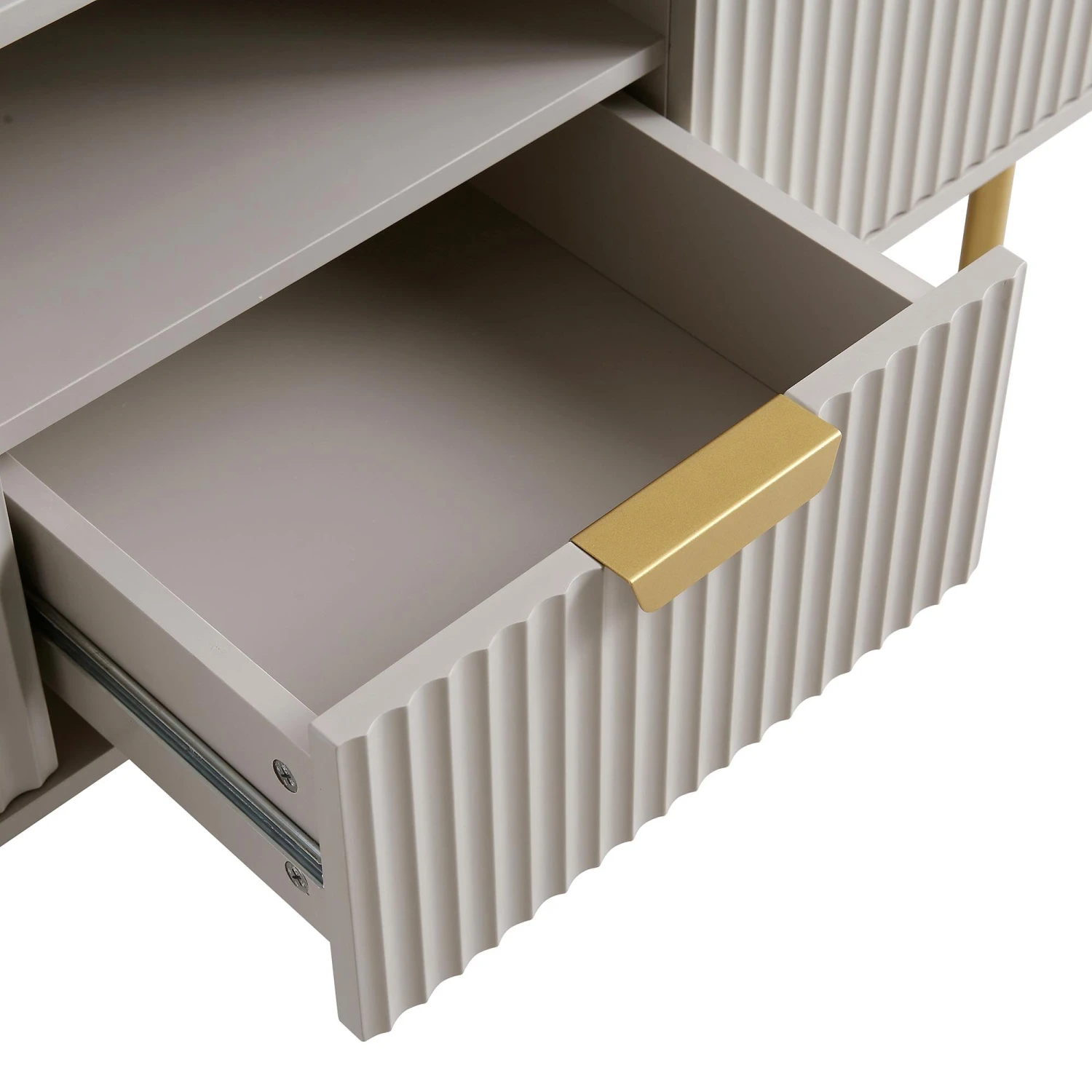 Richmond Ridged 120cm Wide TV Media Unit, Matte Taupe 13 Richmond Ridged 120cm Wide TV Media Unit, Matte Taupe - Image 11