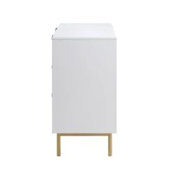 Richmond Ridged Wide Chest Of 6 Drawers, Matte White 20 Richmond Ridged Wide Chest Of 6 Drawers, Matte White -FINZ Furniture Shop BSD 107 WHITE WB4