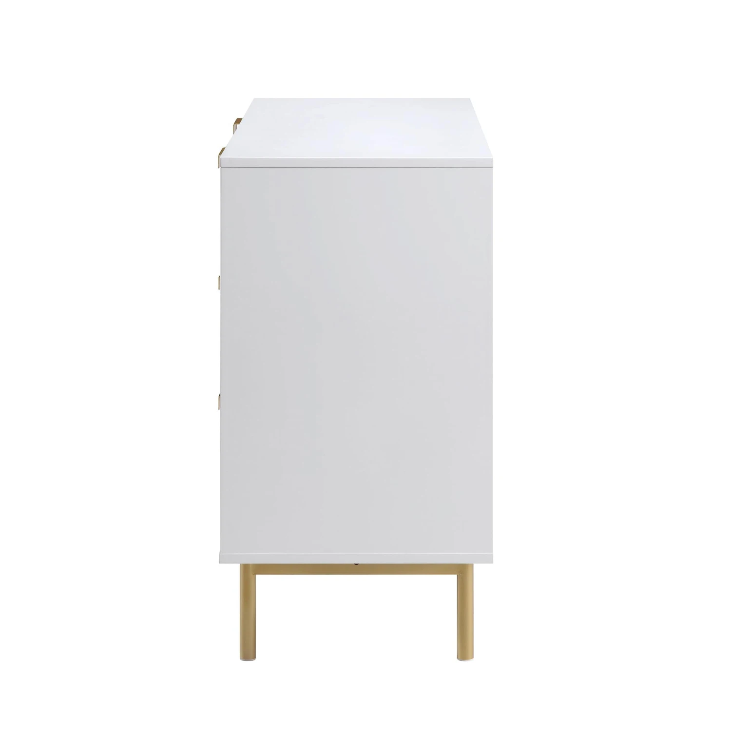 Richmond Ridged Wide Chest Of 6 Drawers, Matte White 9 Richmond Ridged Wide Chest Of 6 Drawers, Matte White - Image 7