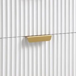 Richmond Ridged Wide Chest Of 6 Drawers, Matte White 24 Richmond Ridged Wide Chest Of 6 Drawers, Matte White -FINZ Furniture Shop BSD 107 WHITE detail3