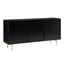 Richmond Ridged Large Sideboard, Matte Black 20 Richmond Ridged Large Sideboard, Matte Black -FINZ Furniture Shop BSD 108 BLACK WB5