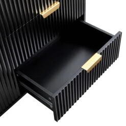 Richmond Ridged Large Sideboard, Matte Black 21 Richmond Ridged Large Sideboard, Matte Black -FINZ Furniture Shop BSD 108 BLACK detail3