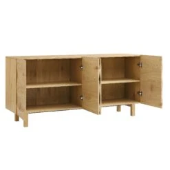 Moriko Extra Wide 4 Door Sideboard, 160 Cm -FINZ Furniture Shop BSD 110 OAK WB3