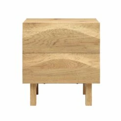 Moriko 2 Drawer Bedside Table -FINZ Furniture Shop BSD 113 OAK WB1