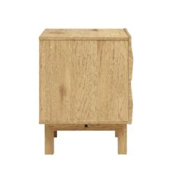 Moriko 2 Drawer Bedside Table -FINZ Furniture Shop BSD 113 OAK WB4