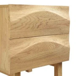Moriko 2 Drawer Bedside Table -FINZ Furniture Shop BSD 113 OAK detail1