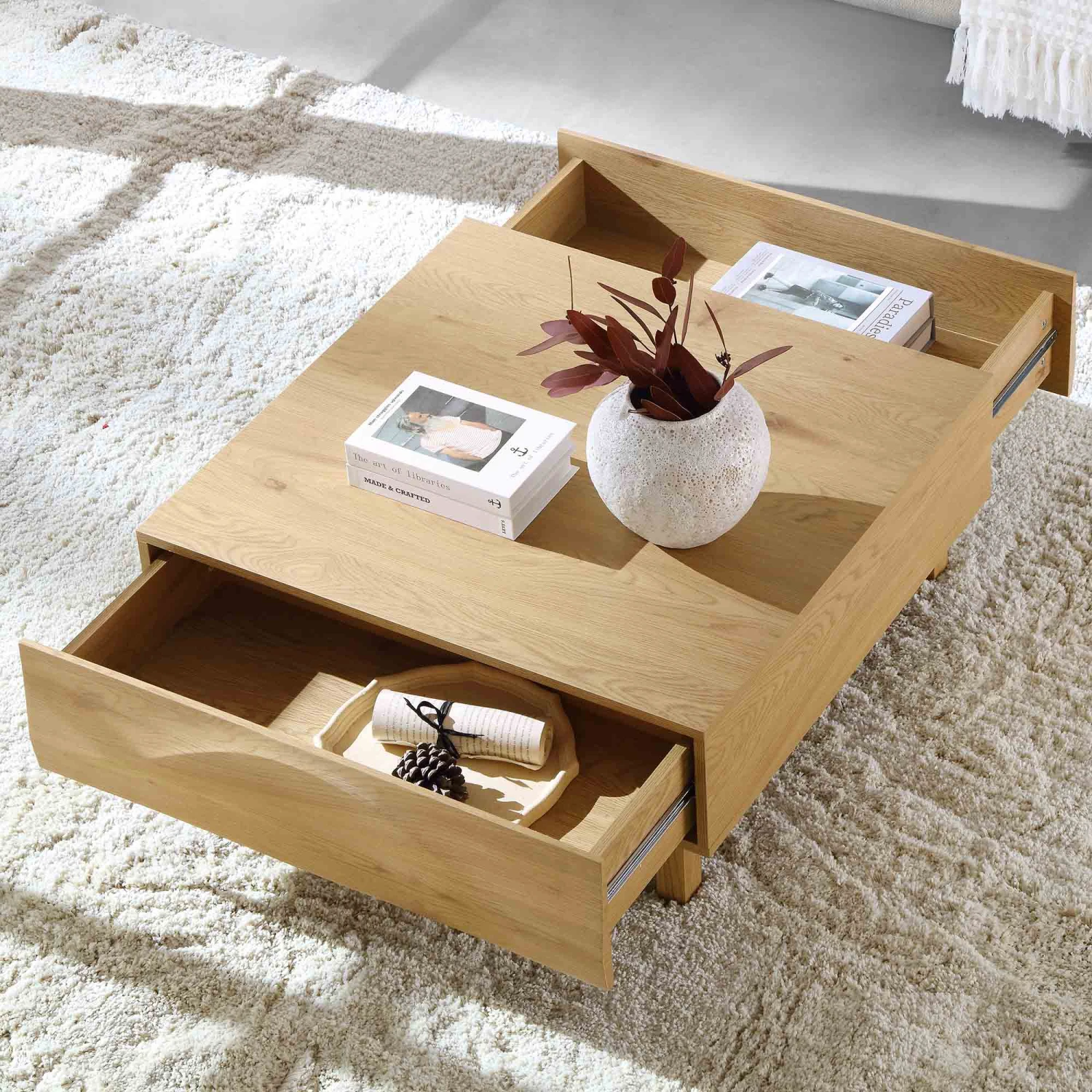 Moriko 2 Drawer Coffee Table 4 Moriko 2 Drawer Coffee Table - Image 2