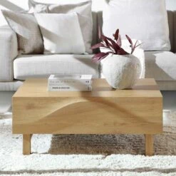 Moriko 2 Drawer Coffee Table 17 Moriko 2 Drawer Coffee Table -FINZ Furniture Shop BSD 114 OAK scene2