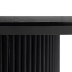 Maru Round Oak Pedestal Dining Table, Black 19 Maru Round Oak Pedestal Dining Table, Black -FINZ Furniture Shop BSD 134 BLACK detail2