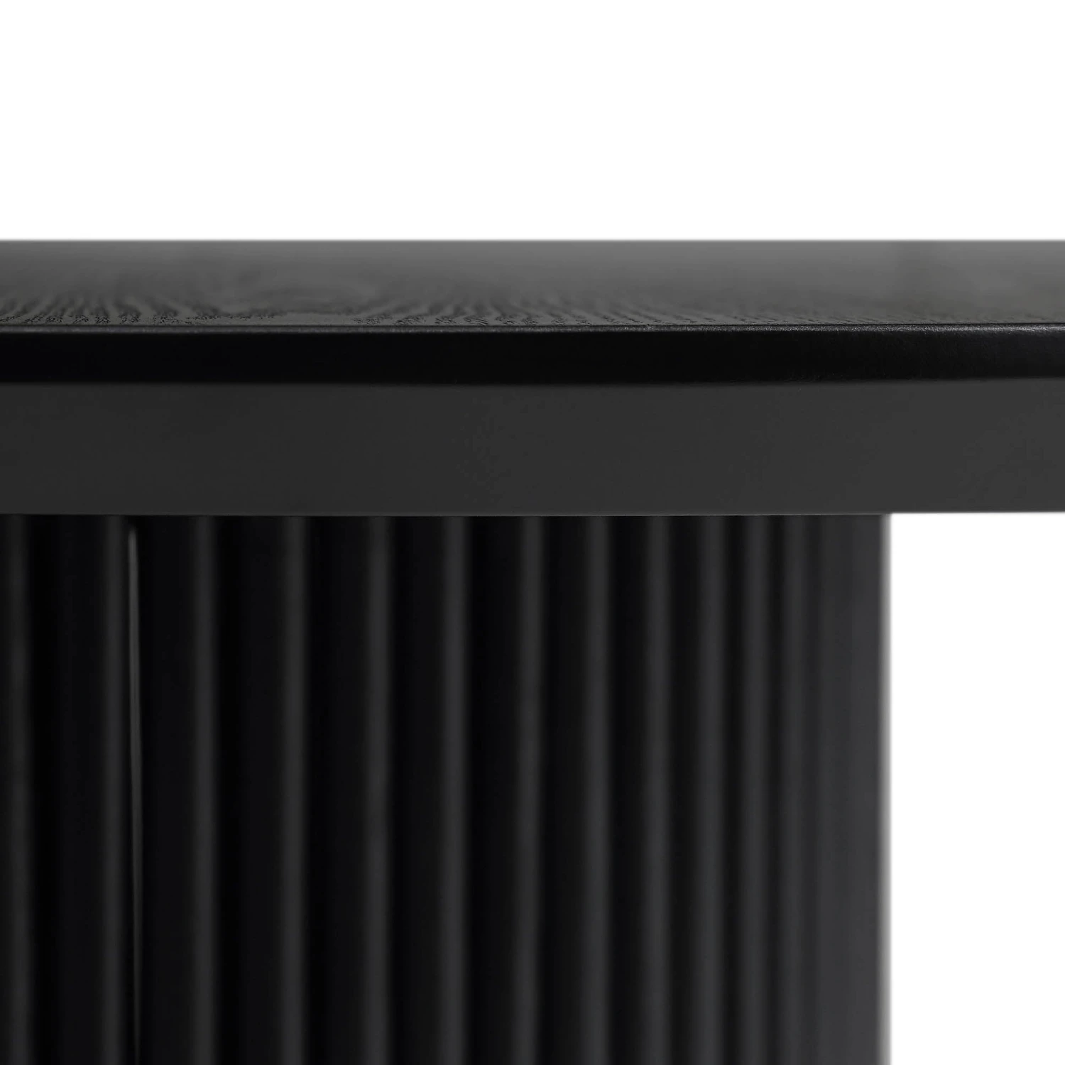 Maru Round Oak Pedestal Dining Table, Black 10 Maru Round Oak Pedestal Dining Table, Black - Image 8