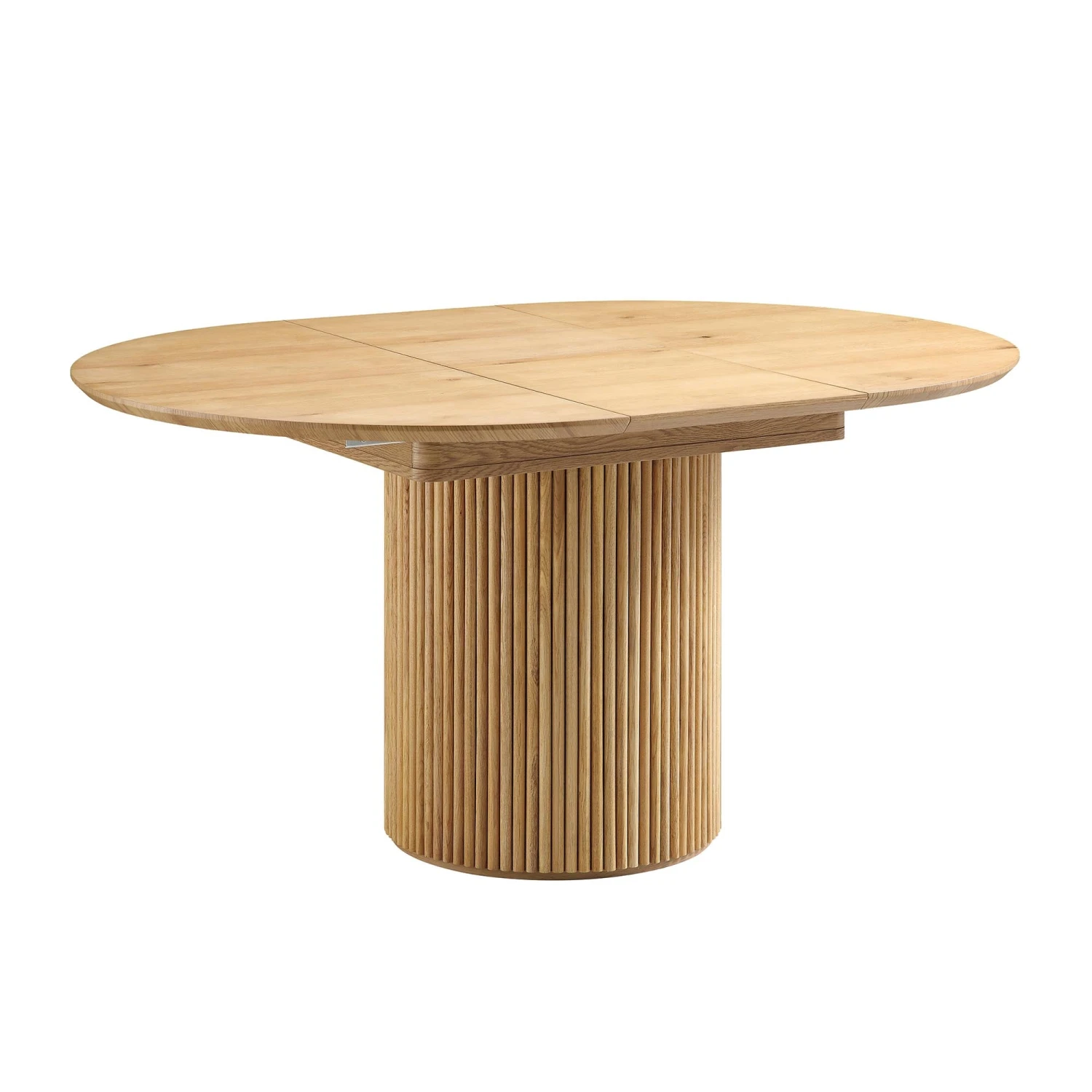 Maru Round 4-6 Seater Extending Oak Pedestal Dining Table, Oak 13 Maru Round 4-6 Seater Extending Oak Pedestal Dining Table, Oak - Image 11