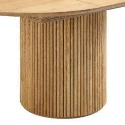 Maru Round 4-6 Seater Extending Oak Pedestal Dining Table, Oak 32 Maru Round 4-6 Seater Extending Oak Pedestal Dining Table, Oak -FINZ Furniture Shop BSD 135 OAK detail3