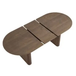 Maru Oval 6-8 Seater Extending Oak Pedestal Dining Table, Silver Oak 27 Maru Oval 6-8 Seater Extending Oak Pedestal Dining Table, Silver Oak -FINZ Furniture Shop BSD 136 SILK WB3