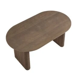 Maru Oval 6-8 Seater Extending Oak Pedestal Dining Table, Silver Oak 28 Maru Oval 6-8 Seater Extending Oak Pedestal Dining Table, Silver Oak -FINZ Furniture Shop BSD 136 SILK WB4