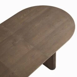 Maru Oval 6-8 Seater Extending Oak Pedestal Dining Table, Silver Oak 29 Maru Oval 6-8 Seater Extending Oak Pedestal Dining Table, Silver Oak -FINZ Furniture Shop BSD 136 SILK detail1