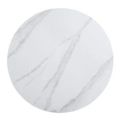 Maru Ceramic Top Black Pedestal Round Dining Table -FINZ Furniture Shop BSD 137 BLACK WB3