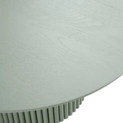 Maru Round Oak Pedestal Coffee Table, Sage Green 15 Maru Round Oak Pedestal Coffee Table, Sage Green -FINZ Furniture Shop BSD 138 SAGE detail1
