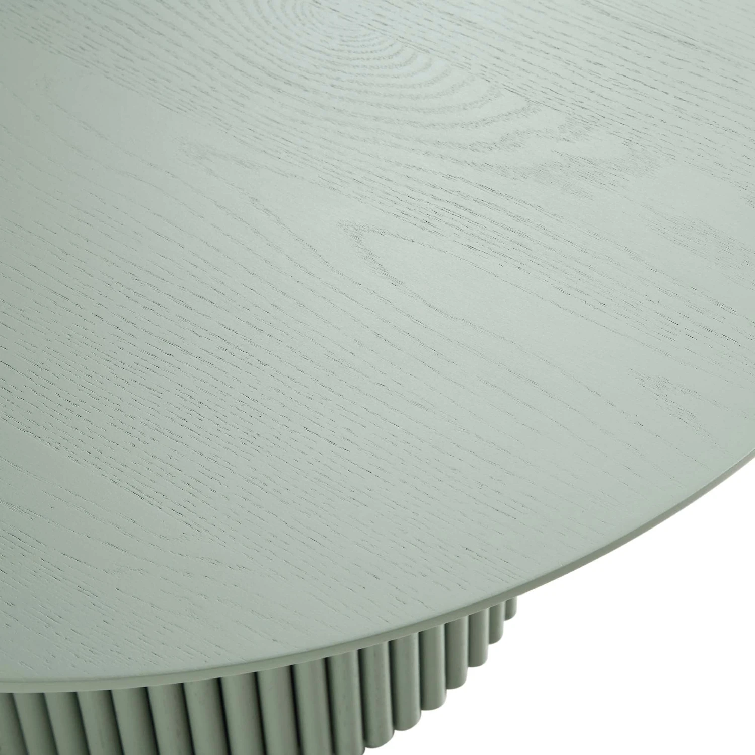 Maru Round Oak Pedestal Coffee Table, Sage Green 7 Maru Round Oak Pedestal Coffee Table, Sage Green - Image 5