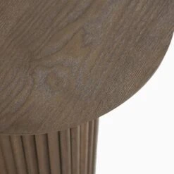 Maru Oak Round Side Table, Silver Oak -FINZ Furniture Shop BSD 139 SILK detail1