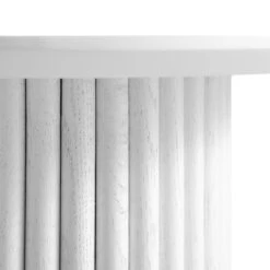 Maru Oak Round Side Table, Washed White -FINZ Furniture Shop BSD 139 WHITE detail3