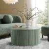 Maru Oak Round Coffee Table With Storage, Sage Green 2 Maru Oak Round Coffee Table With Storage, Sage Green -FINZ Furniture Shop BSD 140 SAGE main