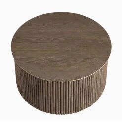 Maru Oak Round Coffee Table With Storage, Silver Oak 19 Maru Oak Round Coffee Table With Storage, Silver Oak -FINZ Furniture Shop BSD 140 SILK WB2