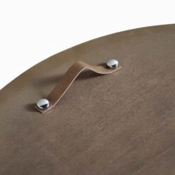 Maru Oak Round Coffee Table With Storage, Silver Oak 23 Maru Oak Round Coffee Table With Storage, Silver Oak -FINZ Furniture Shop BSD 140 SILK detail4