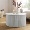 Maru Oak Round Coffee Table With Storage, Washed White 1 Maru Oak Round Coffee Table With Storage, Washed White -FINZ Furniture Shop BSD 140 WHITE main