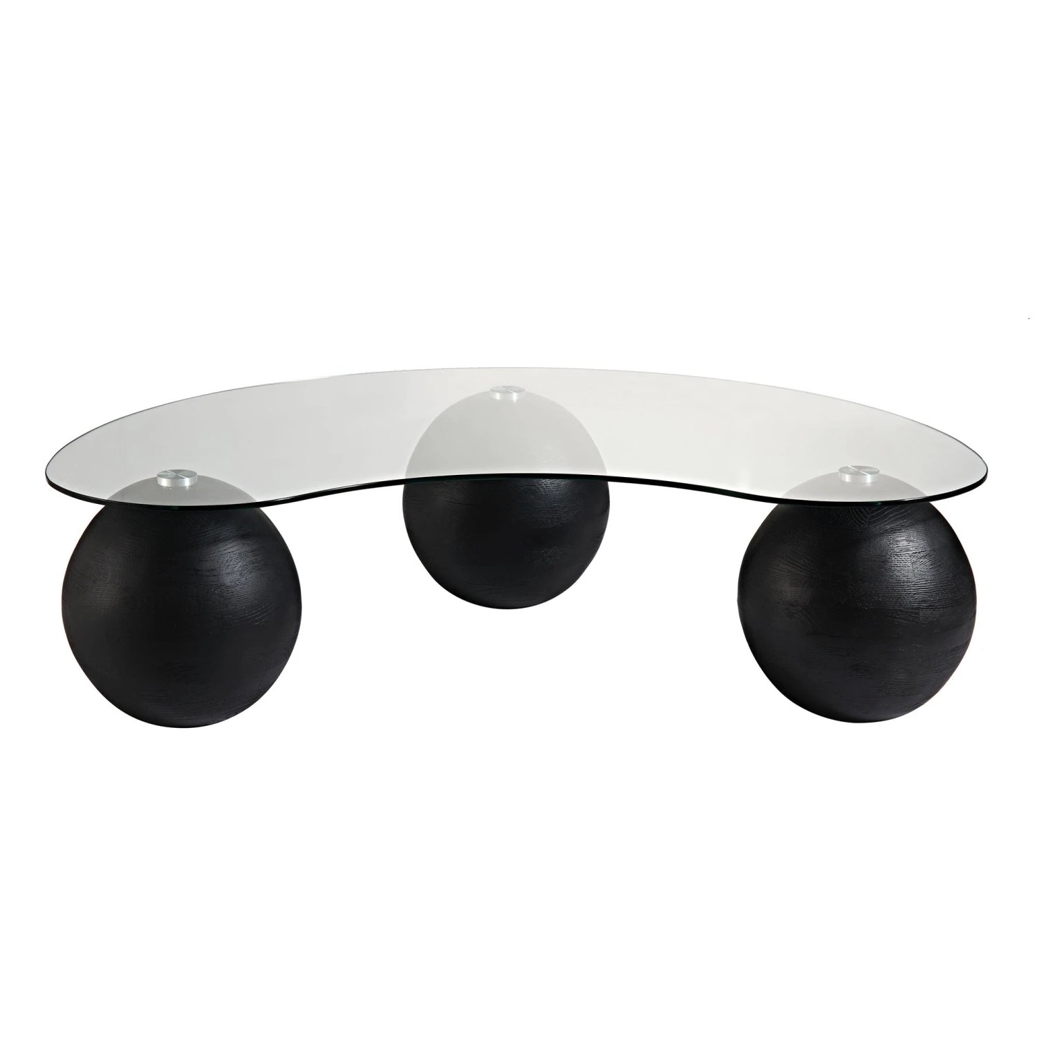 Sveti Curved Glass Coffee Table, Black 8 Sveti Curved Glass Coffee Table, Black - Image 6