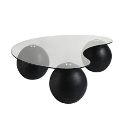 Sveti Curved Glass Coffee Table, Black 18 Sveti Curved Glass Coffee Table, Black -FINZ Furniture Shop BSD 142 BLACK WB2