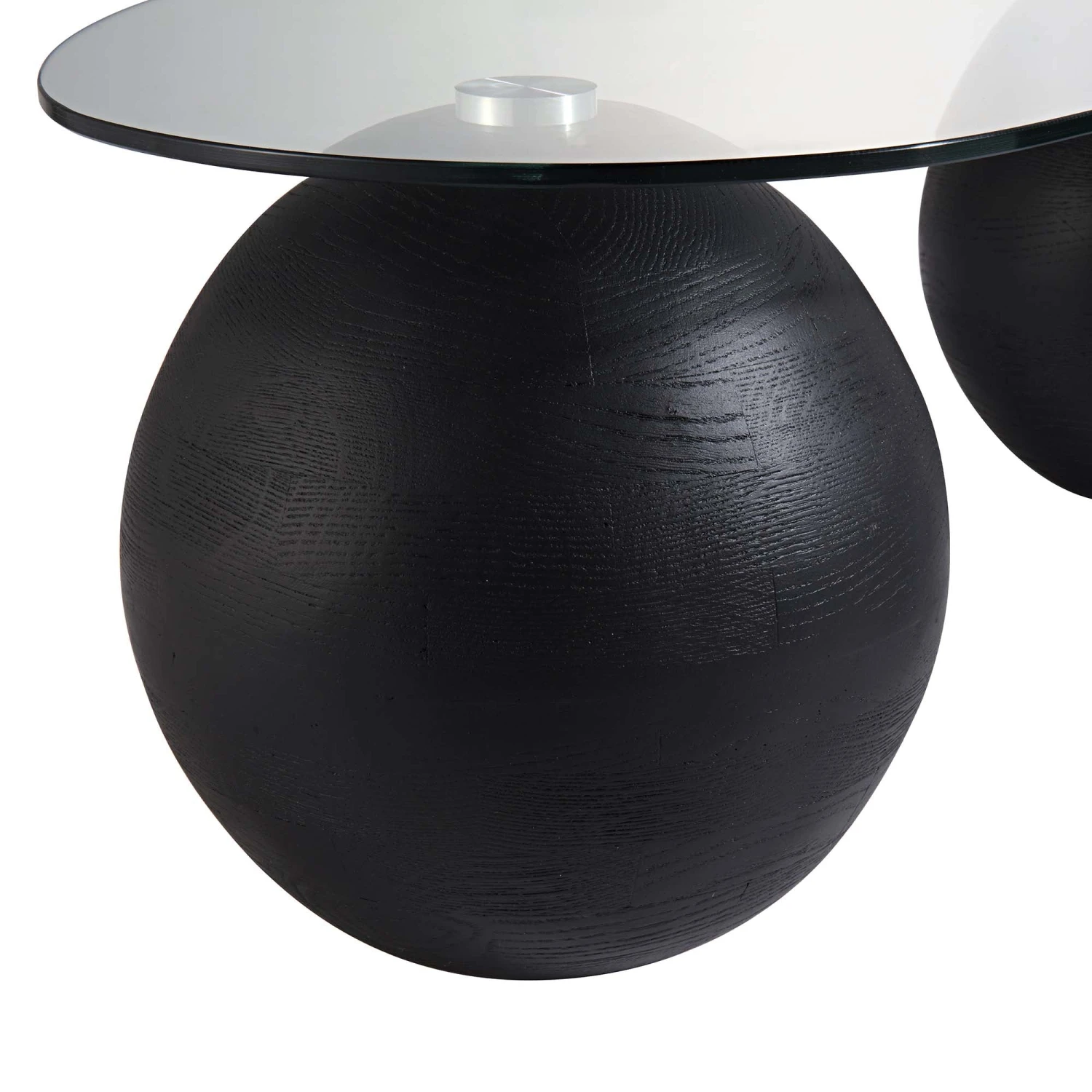 Sveti Curved Glass Coffee Table, Black 11 Sveti Curved Glass Coffee Table, Black - Image 9