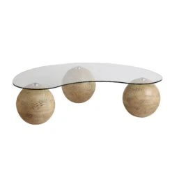 Sveti Curved Glass Coffee Table, Natural 13 Sveti Curved Glass Coffee Table, Natural -FINZ Furniture Shop BSD 142 OAK WB1