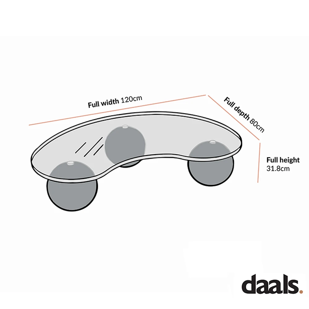 Sveti Curved Glass Coffee Table, Natural 7 Sveti Curved Glass Coffee Table, Natural - Image 5