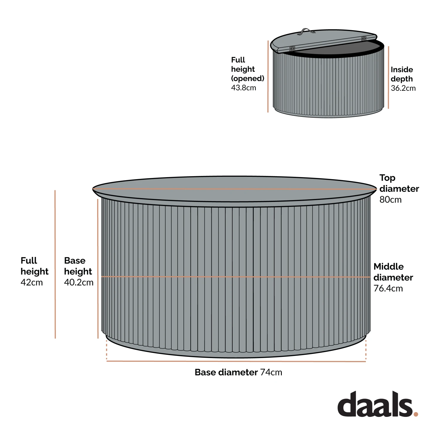 Maru Oak Round Coffee Table With Storage, Silver Oak 7 Maru Oak Round Coffee Table With Storage, Silver Oak - Image 5