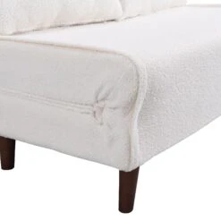 Algo Sofabed With Cushions In Beige Teddy Fabric 2 Seater 31 Algo Sofabed With Cushions In Beige Teddy Fabric 2 Seater -FINZ Furniture Shop D021B BEIGE TEDDY detail2