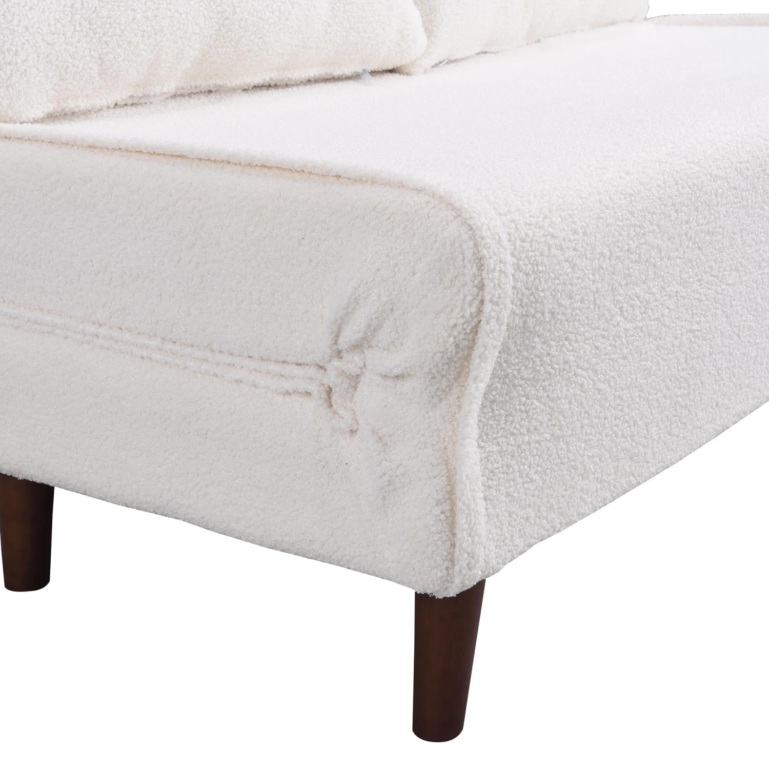 Algo Sofabed With Cushions In Beige Teddy Fabric 2 Seater 17 Algo Sofabed With Cushions In Beige Teddy Fabric 2 Seater - Image 15