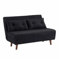 Algo Sofabed With Cushions In Charcoal Teddy Fabric 2 Seater 23 Algo Sofabed With Cushions In Charcoal Teddy Fabric 2 Seater -FINZ Furniture Shop D021B CHARCOAL TEDDY WB2