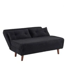 Algo Sofabed With Cushions In Charcoal Teddy Fabric 2 Seater 25 Algo Sofabed With Cushions In Charcoal Teddy Fabric 2 Seater -FINZ Furniture Shop D021B CHARCOAL TEDDY WB4