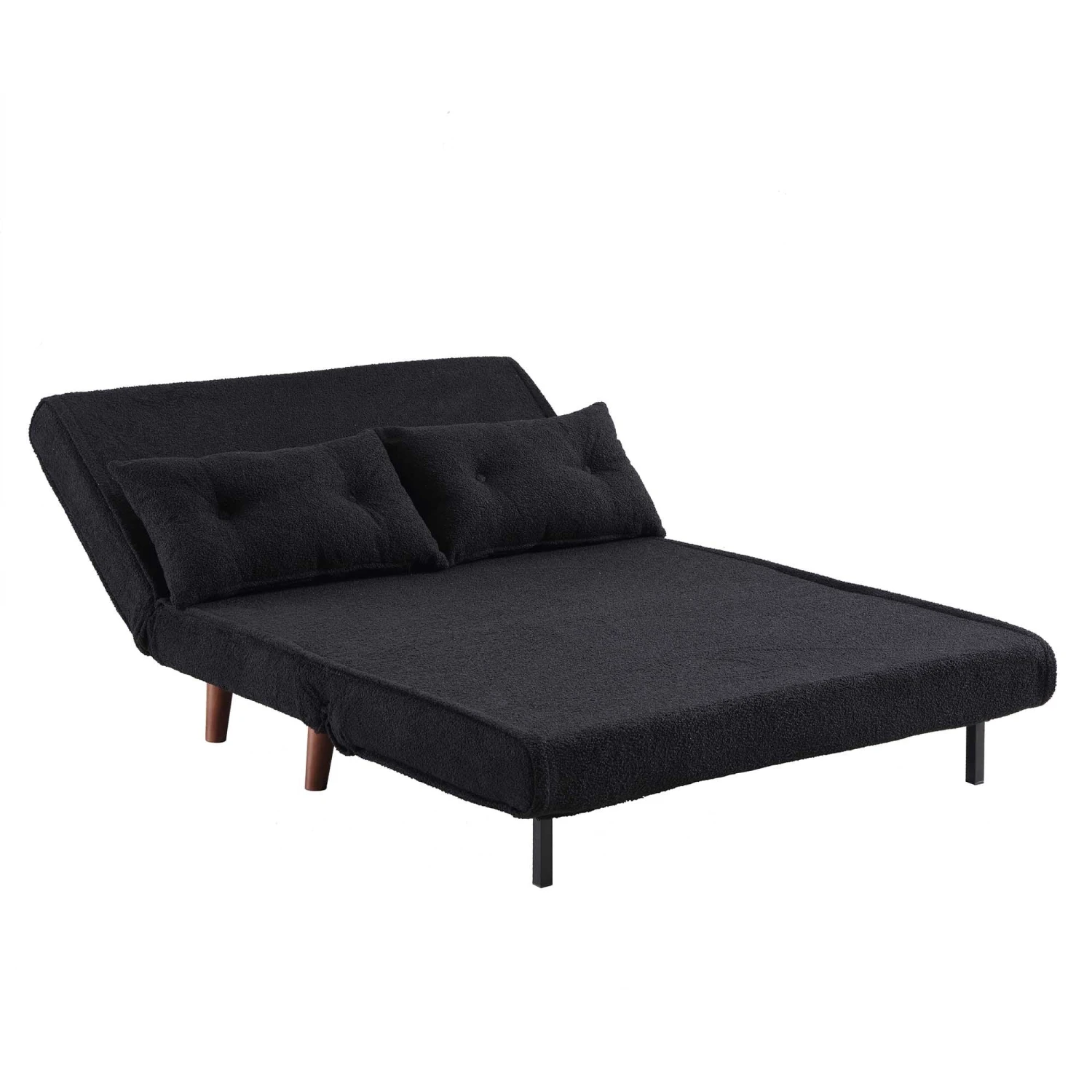 Algo Sofabed With Cushions In Charcoal Teddy Fabric 2 Seater 12 Algo Sofabed With Cushions In Charcoal Teddy Fabric 2 Seater - Image 10