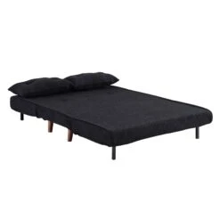 Algo Sofabed With Cushions In Charcoal Teddy Fabric 2 Seater 27 Algo Sofabed With Cushions In Charcoal Teddy Fabric 2 Seater -FINZ Furniture Shop D021B CHARCOAL TEDDY WB6