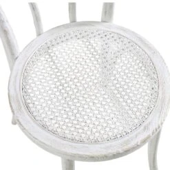 Camille Elm Wood And Rattan Bentwood Dining Chair, Distressed White 21 Camille Elm Wood And Rattan Bentwood Dining Chair, Distressed White -FINZ Furniture Shop DCH 002 WASHWHITE detail1