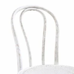 Camille Elm Wood And Rattan Bentwood Dining Chair, Distressed White 22 Camille Elm Wood And Rattan Bentwood Dining Chair, Distressed White -FINZ Furniture Shop DCH 002 WASHWHITE detail2