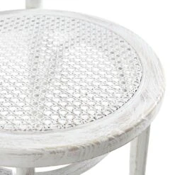 Camille Elm Wood And Rattan Bentwood Dining Chair, Distressed White 23 Camille Elm Wood And Rattan Bentwood Dining Chair, Distressed White -FINZ Furniture Shop DCH 002 WASHWHITE detail3
